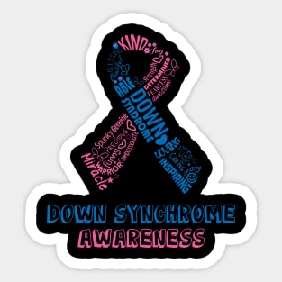 Down syndrome awareness loving caring inspiring Sticker